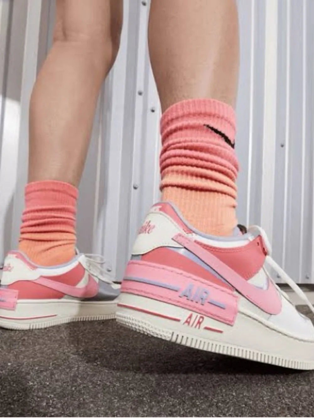 💕 Nike Air Force 1 Shadow ‘Sail Sea Coral’ Pink Purple - Size 5